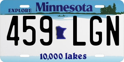 MN license plate 459LGN