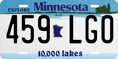 MN license plate 459LGO