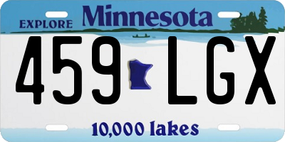 MN license plate 459LGX