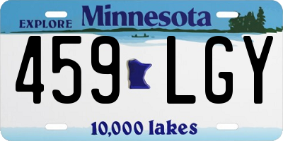 MN license plate 459LGY