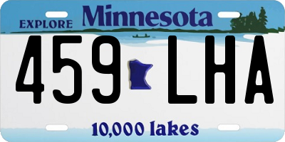 MN license plate 459LHA