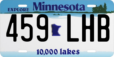 MN license plate 459LHB