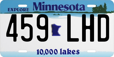 MN license plate 459LHD