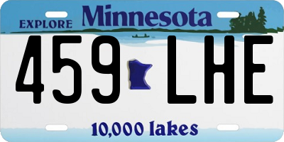 MN license plate 459LHE