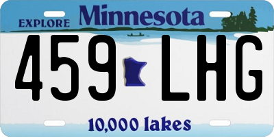 MN license plate 459LHG