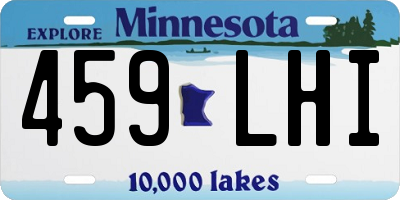 MN license plate 459LHI