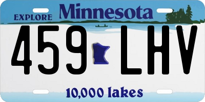 MN license plate 459LHV