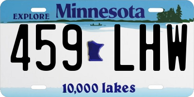 MN license plate 459LHW