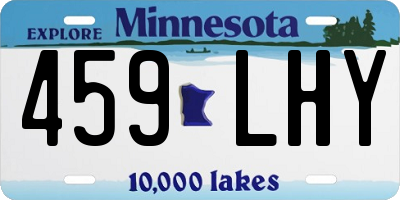 MN license plate 459LHY