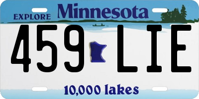 MN license plate 459LIE