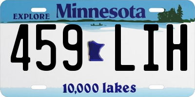 MN license plate 459LIH