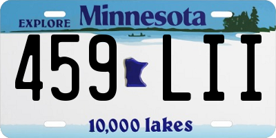 MN license plate 459LII