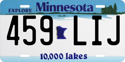 MN license plate 459LIJ