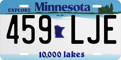 MN license plate 459LJE