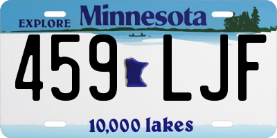 MN license plate 459LJF