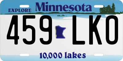 MN license plate 459LKO