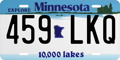 MN license plate 459LKQ