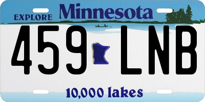 MN license plate 459LNB
