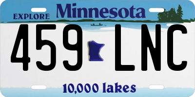 MN license plate 459LNC