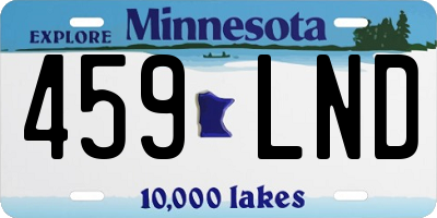 MN license plate 459LND