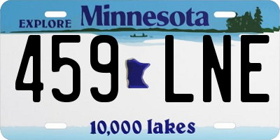MN license plate 459LNE