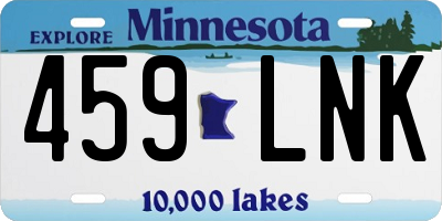 MN license plate 459LNK
