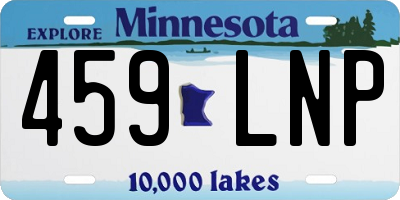MN license plate 459LNP