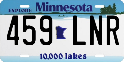 MN license plate 459LNR