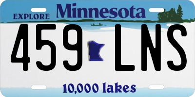 MN license plate 459LNS