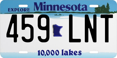 MN license plate 459LNT