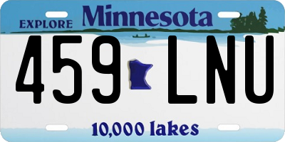MN license plate 459LNU