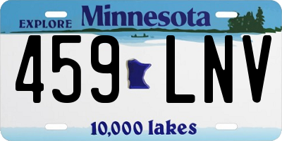 MN license plate 459LNV