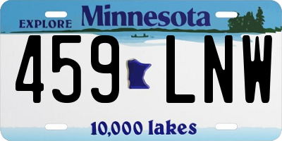 MN license plate 459LNW