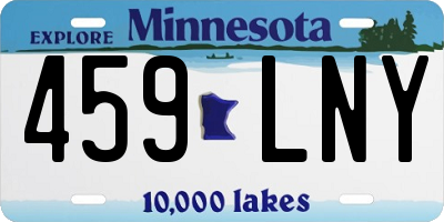 MN license plate 459LNY