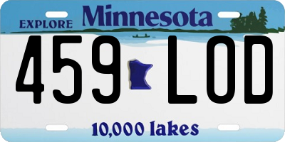 MN license plate 459LOD