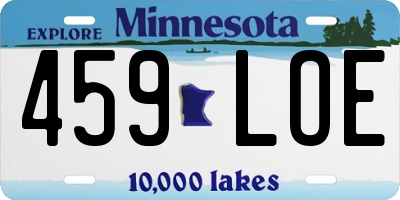 MN license plate 459LOE