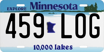 MN license plate 459LOG