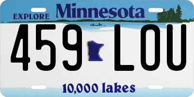MN license plate 459LOU