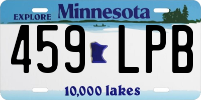 MN license plate 459LPB