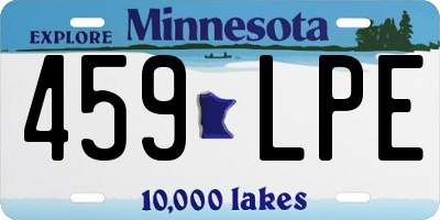 MN license plate 459LPE