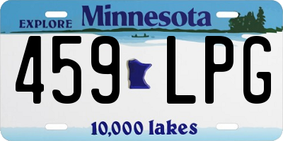 MN license plate 459LPG