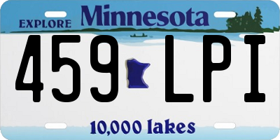 MN license plate 459LPI