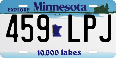 MN license plate 459LPJ