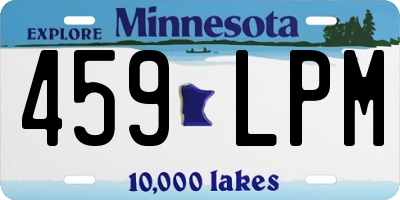 MN license plate 459LPM