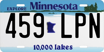 MN license plate 459LPN
