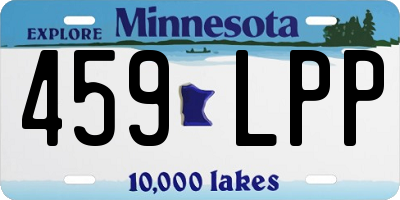 MN license plate 459LPP