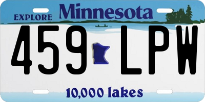 MN license plate 459LPW