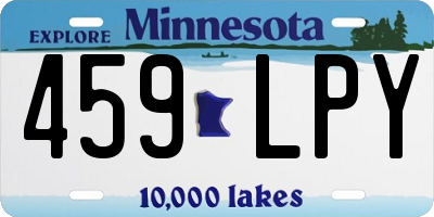 MN license plate 459LPY