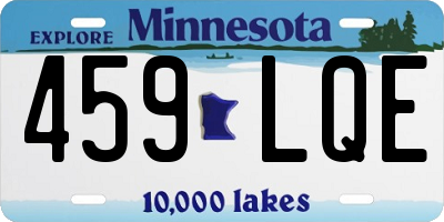 MN license plate 459LQE