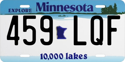 MN license plate 459LQF